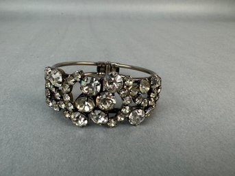Rhinestone Bracelet - Swings Open