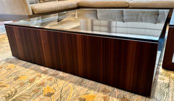 ACERBIS Sloane Low  Table Glass Top & Eucalyptus Base #1