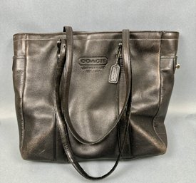 Vintage Black Leather Coach Purse -USA