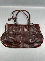 DKNY Dark Brown Leather Hand Bag