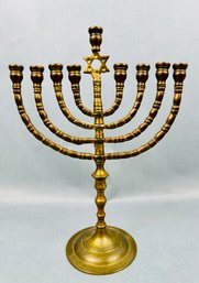 Brass Menorah Candlestick Holder