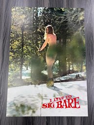 I Love To Ski Bare Poster