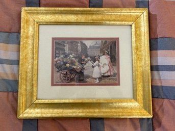 Framed Art Print - Flower Cart
