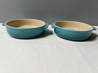 Le Creuset Caribbean Handled Small Casserole Dish  Or Tapas Set Of 2