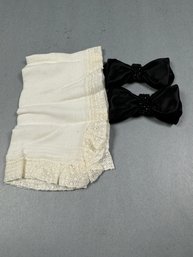 Black Shoe Clips And White Hanker Chief