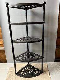 Le Creuset 5 Tier Pot Stand Black Cast Iron Enamel Display Shelf Without A Pot