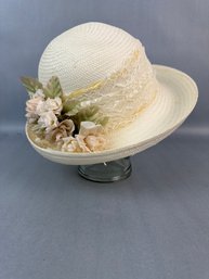 Cappelli Straw Hat With Side Flowers By Strawworld