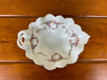 Vintage Austrian Floral Rimmed Dish
