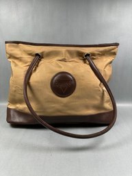 Guess  Nylon & Leather Zip Close Bag