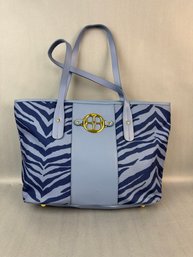 Iman:  Large Blue Tote Bag