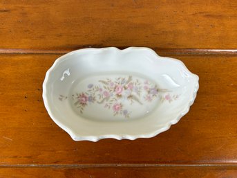 Vintage Floral Design Porcelain Nut Dish