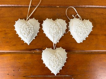 Set Of 4 Margaret Furlong Blooming Four Love Heart Shaped Hanging Decor