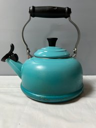 Le Creuset 1.7 Qt. Caribbean Enamel On Steel Whistling Tea Kettle