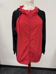 Woman Within:  Rust/black Lite Weight Jacket - Large