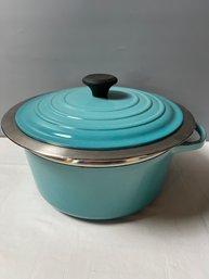 Le Creuset Signature Caribbean Enamel Stockpot With Colander Insert