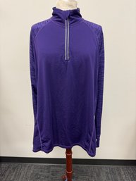 Ideology:  Purple Womens Quarter Zip Top - 2X