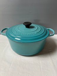 Le Creuset Caribbean Enameled Cast Iron Dutch Oven Pan