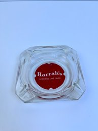 Vintage Harrahs Reno And Lake Tahoe Ashtray.
