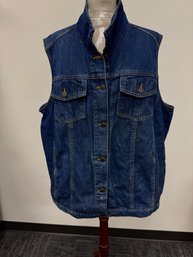 Woman Within:  Sleeveless Jean Jacket - 22W