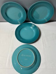 Le Creuset Caribbean Vancouver Dinner Plates  Set Of 4 Plates