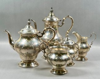Five Piece Sterling Tea Service Set