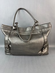 Gray Large Tote With Handles