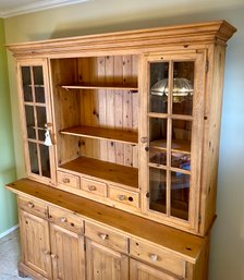 Primitive Style Pine Hutch