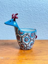 Vintage Italian Folk Art Ceramic Animal Dish