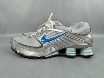 Nike Shox Turbo 8 Casual Trainers Womens Size 11 Silver/Navy