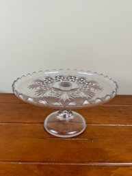 Vintage EAPG Rosette & Palms Cake Stand - Bryce-Higbee Co.