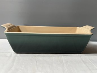 Le Creuset Green Oblong Dish