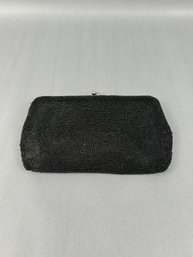 Vintage Black Beaded Purse