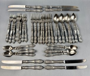 40 Piece Lot Of Wilton Armetale Hallam Pewter Flatware