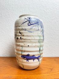 Vintage Studio Pottery Fish Vase