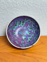 Small Studio Pottery Purple Glaze Bowl
