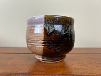 Studio Pottery Drip Glaze Bowl