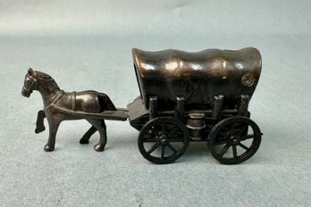 Small Metal Covered Wagon