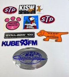 9 Vintage Bumper Stickers.