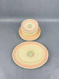 20 Pieces Of Susie Cooper Pink MCM Lot Of Dishes