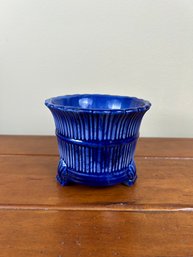 Staffordsire Flow Blue Planter Pot - England