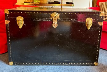Large Vintage Steamer Trunk -bindings By National Vucanized Fibre Co.