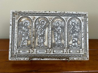 Angels Of The Seasons - 12th Century View Wall Plaque By Sumon Co. Washington