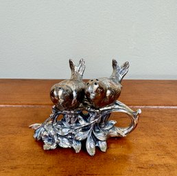 Silver Plate Salt & Pepper Bird Shakers