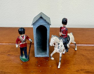 Vintage Metal British Soldiers &  Horse By British Ltd Made In England