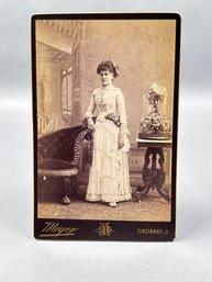 Victorian Cabinet Card, Woman - Studio:  Meyer, Cincinnati OH