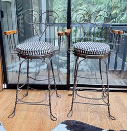 Pair Of Vintage Parlor Stools