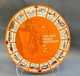 Vintage Circular Menu And Souvenir Map From The Space Needle Restaurant In Seattle, WA