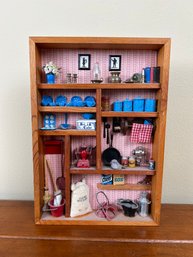 Kitchen Themed Minatures In Shadow Box