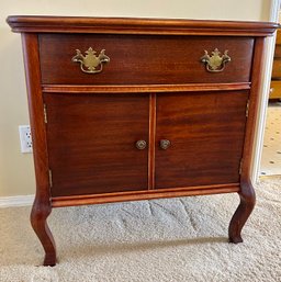 Vintage Mahogany Cigar Pipe Side Table