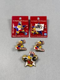 Lot Of 5 1984 Los Angeles Olympics Sam The Eagle Lapel Pins